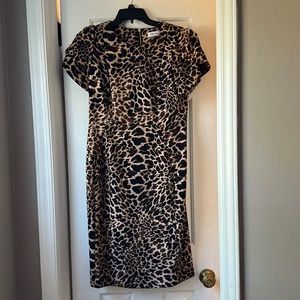 Calvin Klein animal print cocktail dress